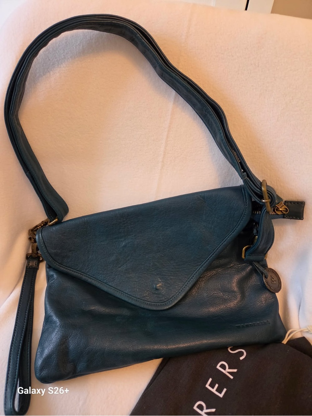 Wanderers Travel Co. Teal Leather Marseille Shoulder Bag - Women